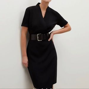 Brand new, tags on MM. LAFLEUR black crepe dress